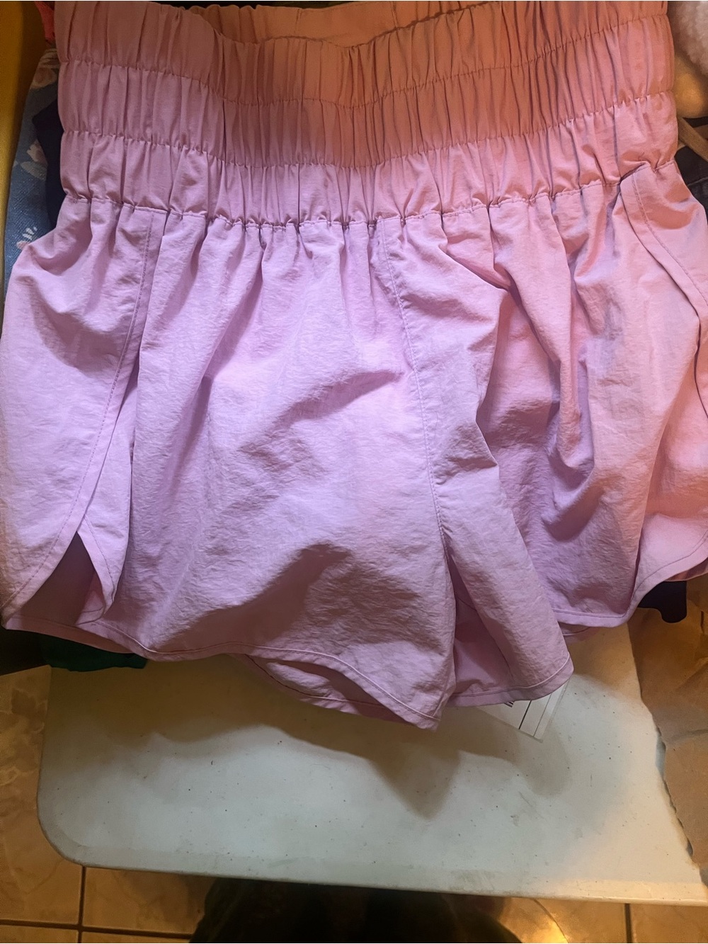 Zenana Outfitters Light Pink Smocked-Waist Circle Skirt